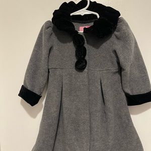 GoodLad Grey Dress Coat and Hat w/ Black Detailing (2T)